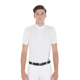 Polo uomo Slim Fit in tessuto tecnico - Equestro