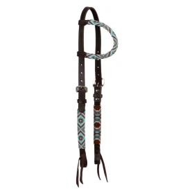 Pool's Briglia Western Monorecchio con Perline Effetto Diamante - Unica Testa di Moro