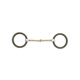 Pool's Filetto Western con Torciglione Curvo in Rame - Anelli Bruniti - 12,5 cm