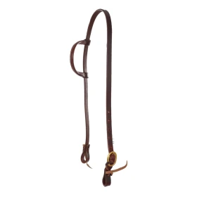 Pool's Testiera ad un orecchio in cuoio oliato - Dark Brown