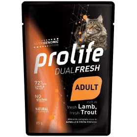 Prolife Cat UM DUAL BUSTE Agnello/Trota 12 x 85g