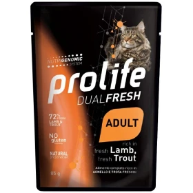 Prolife Cat UM DUAL BUSTE Agnello/Trota 12 x 85g