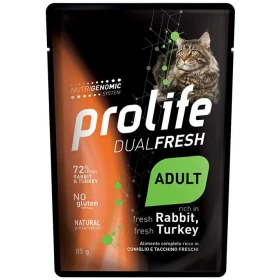 Prolife Cat UM DUAL BUSTE Coniglio/Tacchino 12 x 85g