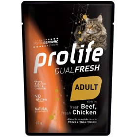 Prolife Cat UM DUAL BUSTE Manzo/Pollo 12 x 85g