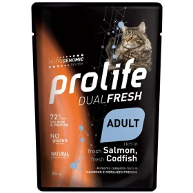 Prolife Cat UM Dual Buste Salmone/Merluzzo 12 x 85g