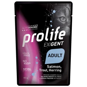 Prolife Cat Um Exigent Bustine Salmone/Trota/Aringa 12 x 85g