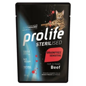 Prolife Cat Um Sterilized Buste Manzo 12 x 85g