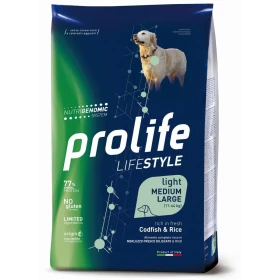 Prolife Dog Lifestyle Medium/Large Light Merluzzo/Riso