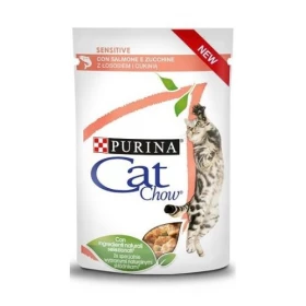 Purina Cat Chow Buste Sensitive Salmone e Zucchine 26 x 85 g