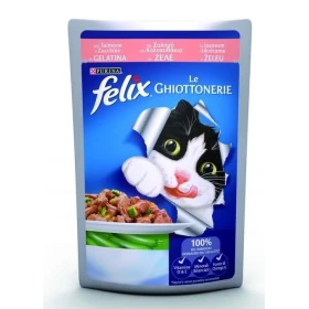 Purina Felix Ghiottonerie Salmone e Zucchine in Gelatina 26x85 g