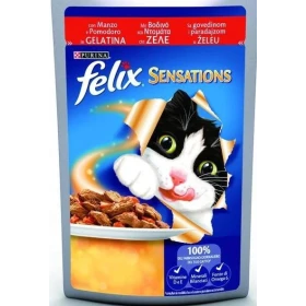 Purina Felix Sensation Manzo e Pomodoro in Gelatina - 26 x 85 g