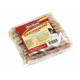 Record Best Bone 100 Rotolini Fini 13 cm per Cani