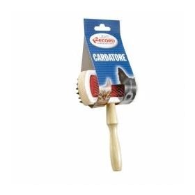 Record Cardatore Doppio in Legno 16x10 cm per Cani e Gatti