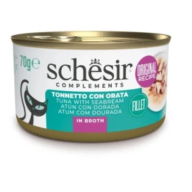 Schesir Cat Brodo Filetti Tonnetto/Orata 70 g