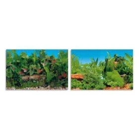 Sfondo acquario con piante su 2 lati - 120 x 50 h cm - Ferplast