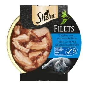 Sheba Filetti Pollo/Tonno 60 g - Umido per Gatti