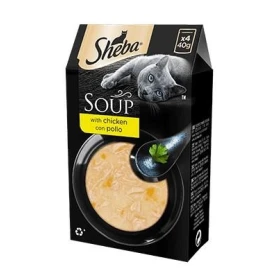 Sheba Soup Pollo per Gatti - Confezione 4 x 40 g