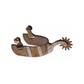 Speroni western bruniti chiari con riporti inox - Pool's