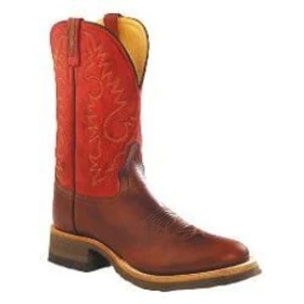 Stivali Western Old West Bicolore Marrone-Rossiccio A Punta Tonda - Taglia 38