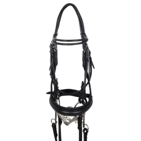 Supreme Briglia Dressage Double Round Browband in cuoio