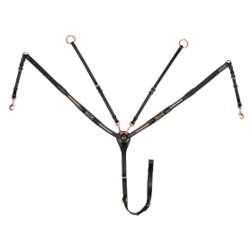 Supreme Pettorale con Forchetta in Cuoio Snaffle Rose Gold