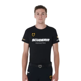 T-shirt uomo Scuderia Equestro in cotone stretch