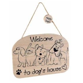 Targhetta da appendere Cane - Welcome to dog's house