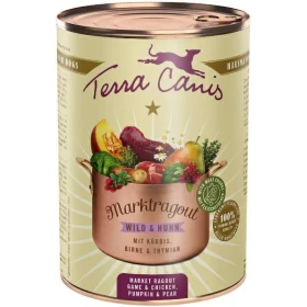 Terra Canis Markt-Ragout Cervo e Pollo con Zucca Pera Timo 385 g