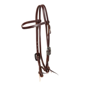 Testiera in cuoio 5/8 Double Buckle con fibbia Feather - Professional's Choice - Unica Oliato