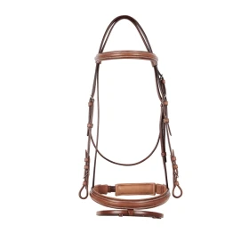 Testiera inglese Equestro Silver in cuoio