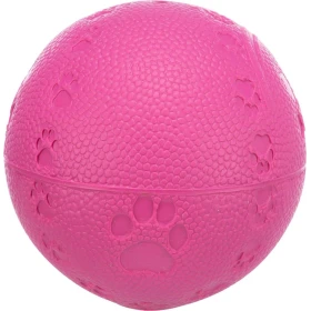 TRIXIE Palla gioco Impronte – Gomma naturale Ø6 cm (rosa)