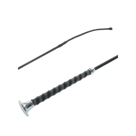 Umbria Equitazione Frustino Dressage Manico Bicolore Grip+Pelle Nero