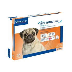 Virbac Effipro Duo Cane S - Antiparassitario, 4 pipette