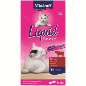 Vitakraft Liquid Snack per Gatti Manzo e Inulina 90 g