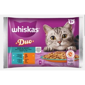 Whiskas Duo Mix Mari e Monti 4 x 85 g - Alimento umido per gatti