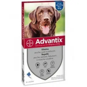 Advantix Spot On da 25 a 40 kg - 4 pipette - Bayer
