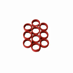 Anelli Plastica spirale zampe Piccioni - Diam 10 mm - Rosso / 10 Pz.