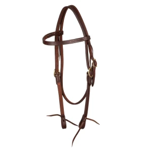 Briglia western in cuoio con frontalino dritto - Pool's - Unica Oliato