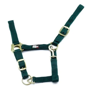 Cavezza Nylon Doppia con Moschettone - Uke - Rosso / Pony