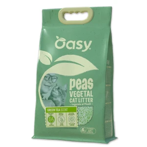 Lettiera agglomerante vegetale Oasy Peas Tè Verde 6L