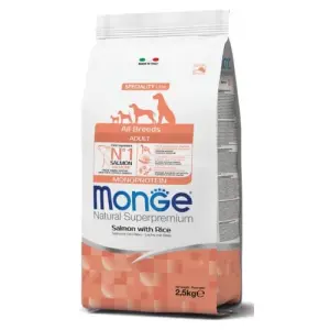Monge Superpremium All Breeds Adult Salmone con Riso per Cani