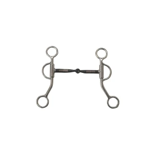 Morso Western inox a aste corte Pool's - imboccatura nera - 12,5 cm