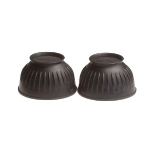 Paraglomi in gomma neri con velcro per cavallo XL