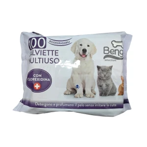 Salviette clorexidina cani e gatti Bengy 100 pezzi