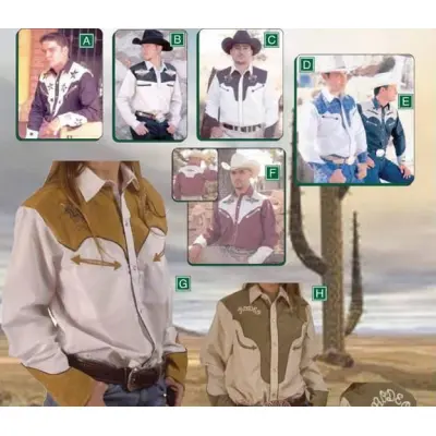 Camicia Western Fantasia Colore Marrone Da Bambino - Taglia 12