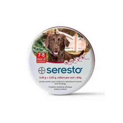 Collare Seresto antiparassitario Cani superiori a 8 Kg - Bayer