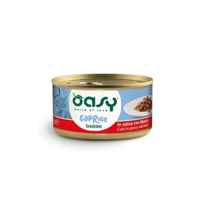 Oasy Wet Cat CAPRICE - Dadini con MANZO Lattina 85 gr 