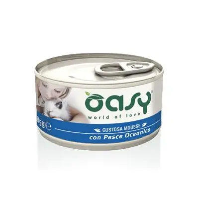 Oasy Wet Cat CAPRICE - Gustosa Mousse gatti adulti con Pesce Oceanico 85 gr