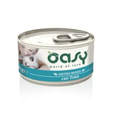 Oasy Wet Cat CAPRICE - Gustosa Mousse gatti adulti con trota 85 gr