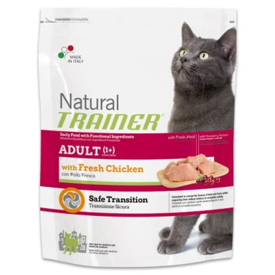 Trainer NATURAL ADULT CON POLLO FRESCO - Secco gatto adulto Kg. 3